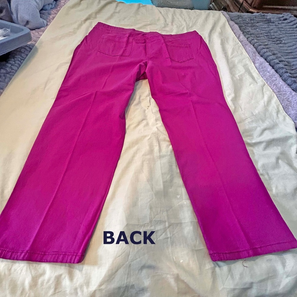JEGGINGS, STRETCH, VIVID FUSCHIA, SZ 28, COTTON SPANDEX, BACK & COIN POCKETS,